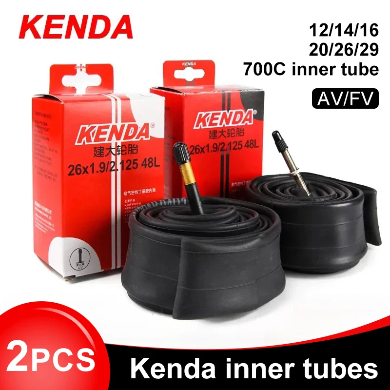 Cycling Gear Parts - 2PCS KENDA 자전거 내부 튜브 20/26/27.5/29/700c/23C