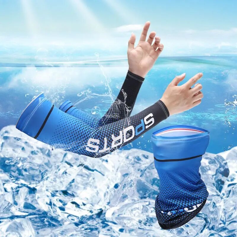 Cycling Gloves - 2PC 세트 태양 UV 보호 긴