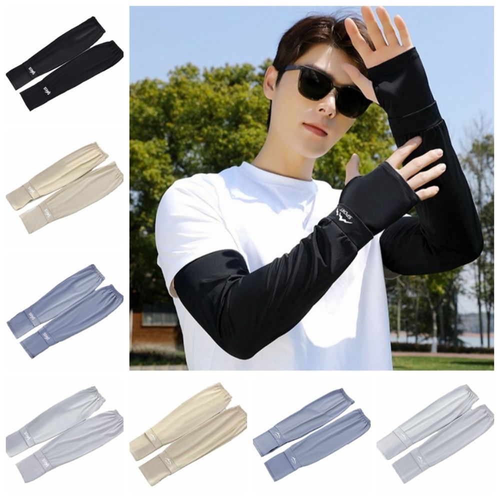 Cycling Gloves - 루즈 아이스 실크 슬리브 UV 차단
