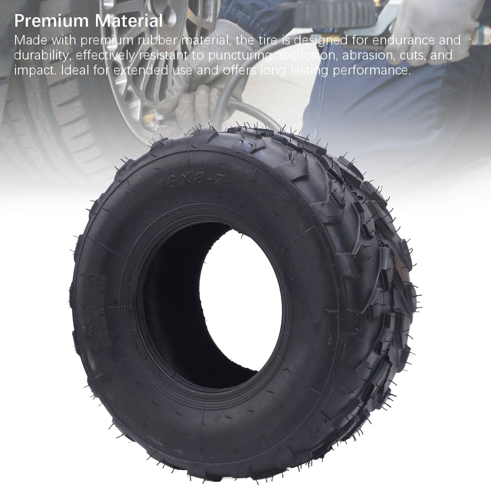 16x8-7 ATV 타이어 7인치 고무 미끄럼 방지 강 - Road Bike Tire 리뷰 및 가격