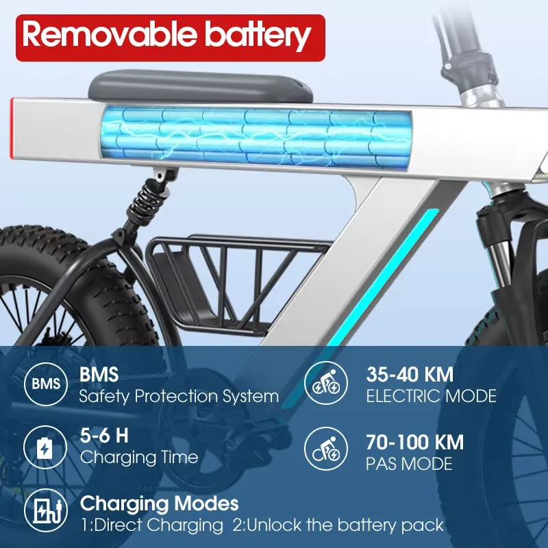 신제품 500W 성인용 전기 자전거 48V 20인치 오 - Road Bike Tire 리뷰 및 가격