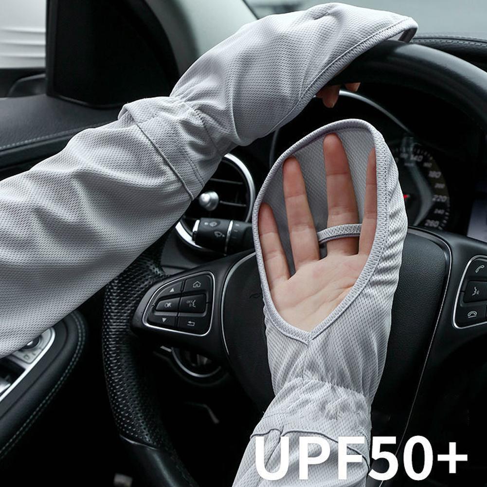 솔리드 컬러 대형 얼음 실크 장갑 여성 운전 선 스크린 - Cycling Gloves 리뷰 및 가격