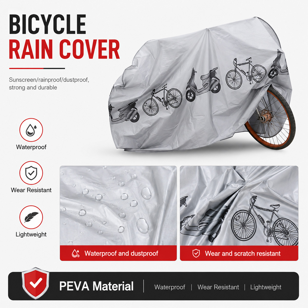 PINMOAP 범용 자전거 레인 커버 방수 야외 자전거 - Cycling Gear Organizer Bag 리뷰 및 가격