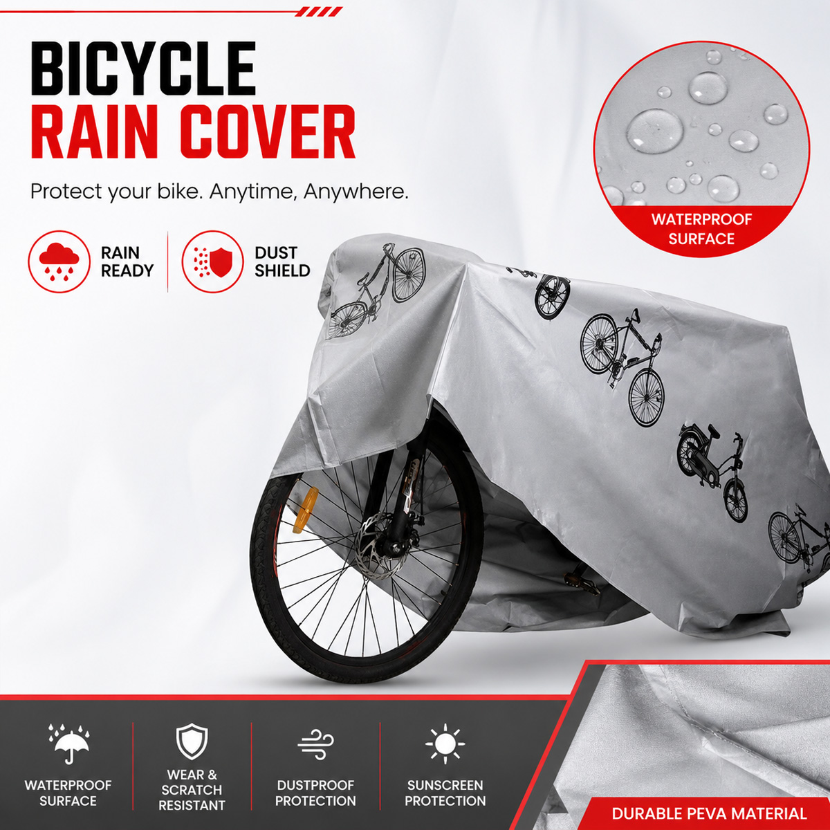 PINMOAP 범용 자전거 레인 커버 방수 야외 자전거 - Cycling Gear Organizer Bag 리뷰 및 가격