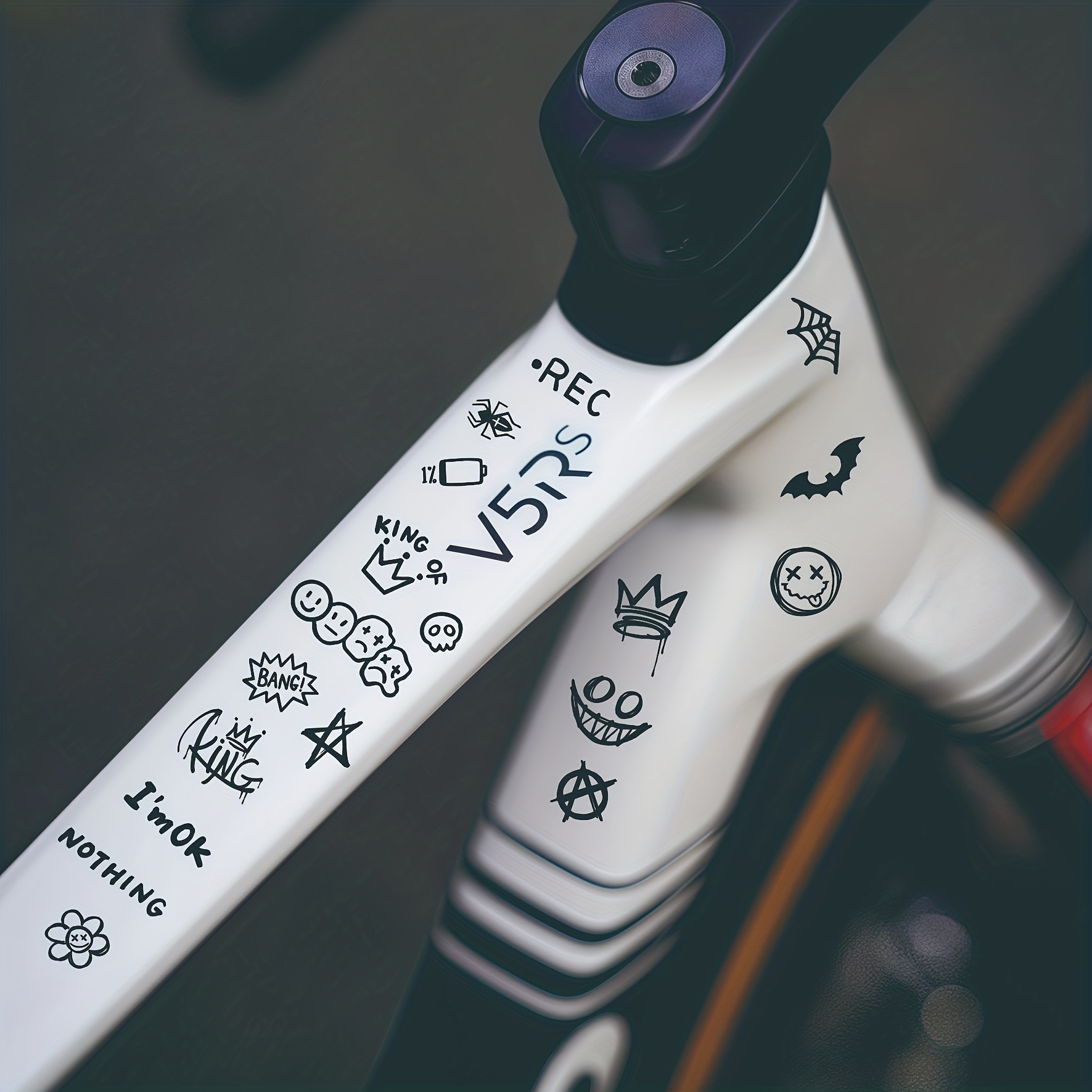 1세트 그래피티 애니메이션 심플 데코레이션 자전거 랙  - Cycling Gear Organizer Bag 리뷰 및 가격
