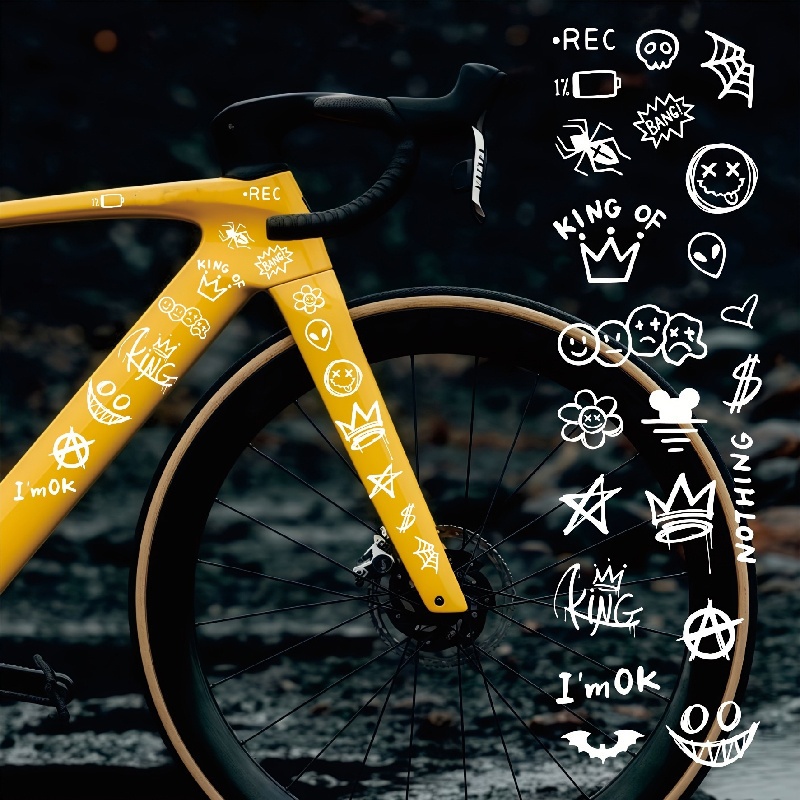 1세트 그래피티 애니메이션 심플 데코레이션 자전거 랙  - Cycling Gear Organizer Bag 리뷰 및 가격