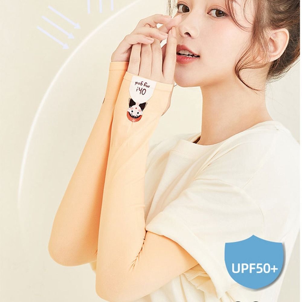 사이클링 장갑 긴팔 장갑 UV 차단 만화 소녀 팔 워머 - Cycling Gloves 리뷰 및 가격