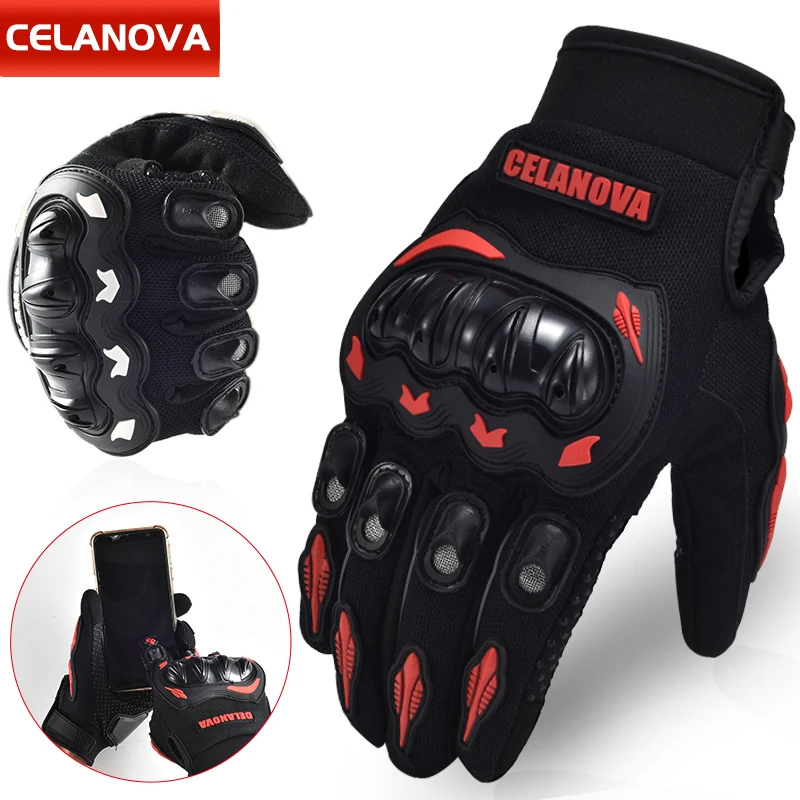 새로운 남성용 자전거 오토바이 장갑 하드 너클 터치 스 - Cycling Gloves 리뷰 및 가격