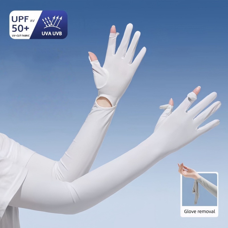 UPF50+ 아이스 실크 자외선 차단 팔 슬리브(장갑  - Cycling Gloves 리뷰 및 가격